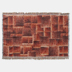 Manta Cuadrados con textura de pared roja oscura y clara