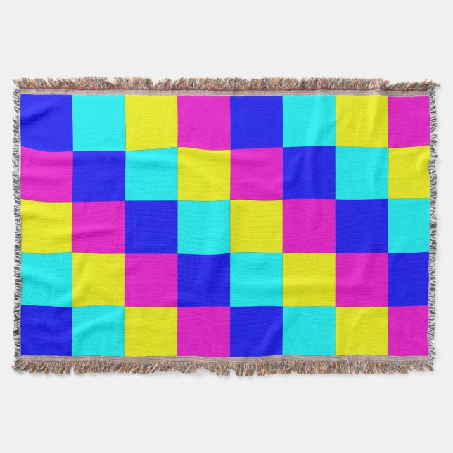 Manta Cuadrados multicolores 4 (Anverso)