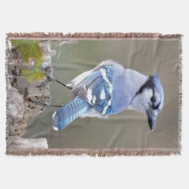 Manta Cuadrillo de Jay azul en Treestump