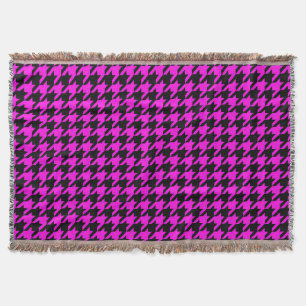 Manta Cuadro Escocés Negro y Morado