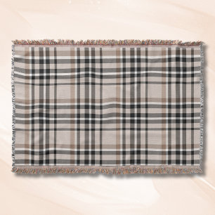 Manta Cuadros beige