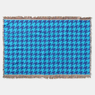 Manta Cuadros Vichy Azul Marino Cyan