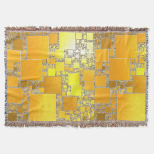 Manta Cubierta de hilado al cuadrado amarillo y Naranja