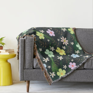 Manta Cucharas acuarelas en el bosque verde