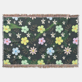 Manta Cucharas acuarelas en el bosque verde