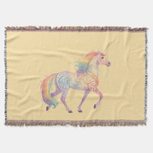 Manta Cuerno de Unicornio de Arcoíris Mágico Personaliza