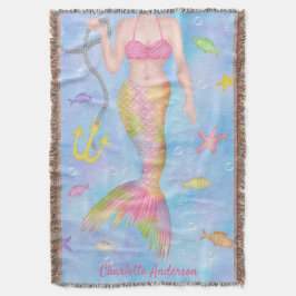 Manta Cuerpo de la sirena | Nombre personalizado de la p