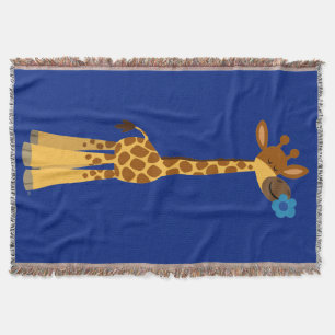 Manta Cuidada Personalizado Giraffe Y Flor