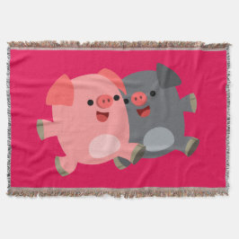 Manta Cuidados Cerdos de Personalizado blanco y negro