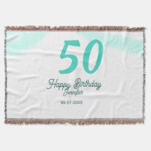 cumpleaños 50 agregar nombre fecha año verde paste