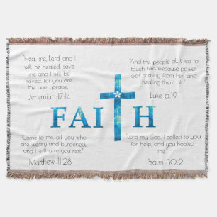 Manta Curando las escrituras Faith Blanket