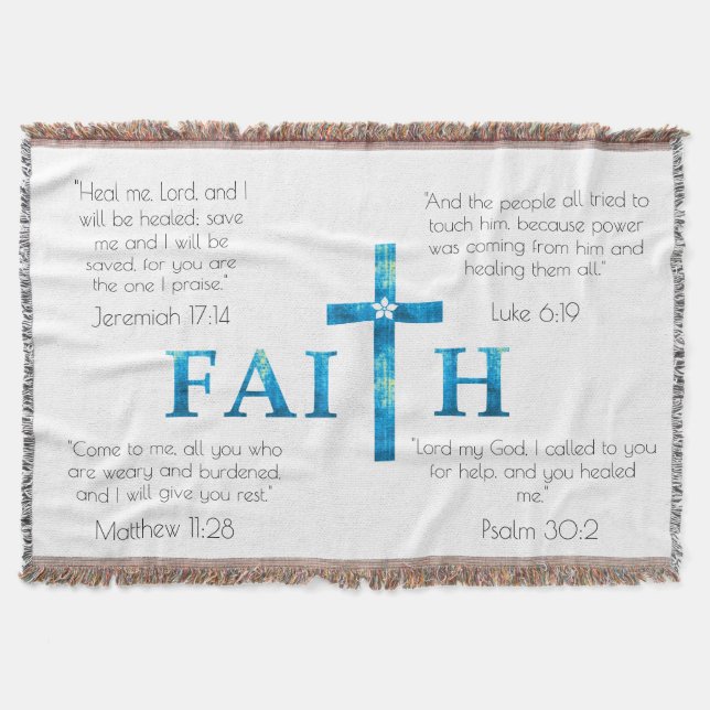 Manta Curando las escrituras Faith Blanket (Anverso)