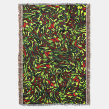 Curvas rústicas verde amarillentas y rojas vivas