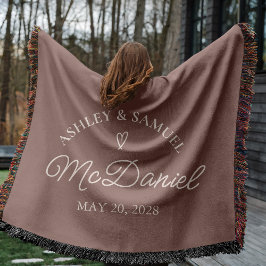 Manta Custom Anniversary Woven Blanket Gift for Couples