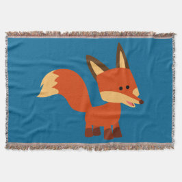 Manta Cute Astute Personalizado Fox Throw Blanket