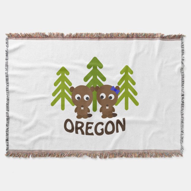 Manta Cute Beaver Couple Oregon (Anverso)