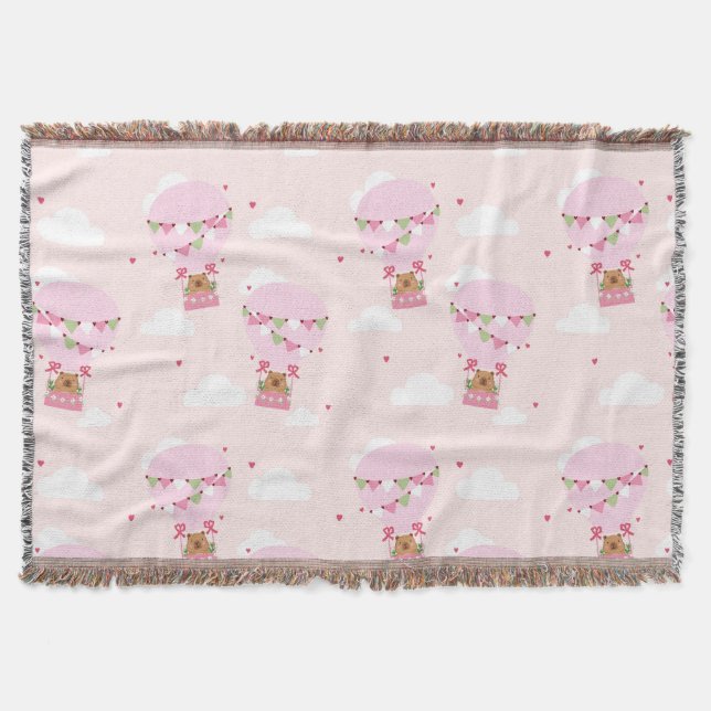 Manta Cute Capybara Hot Air Balloon (Anverso)