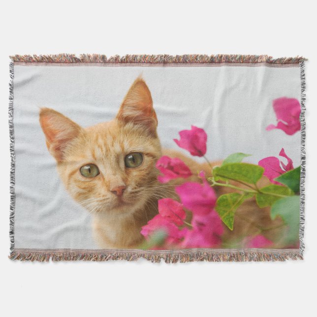 Manta Cute Ginger Kitten te vigila (Anverso)