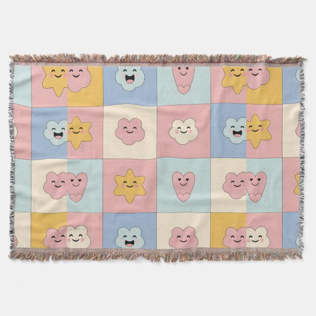 Manta Cute Pastel Patchwork Blanket (Anverso)