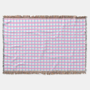Manta Cute Pastel Rosa Azul Gingham Check