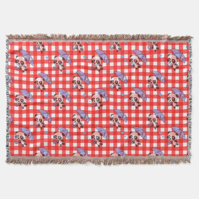 Manta Cute Red Gingham Check (Anverso)