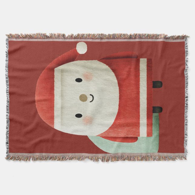Manta Cute Santa Claus Minimalista (Anverso)