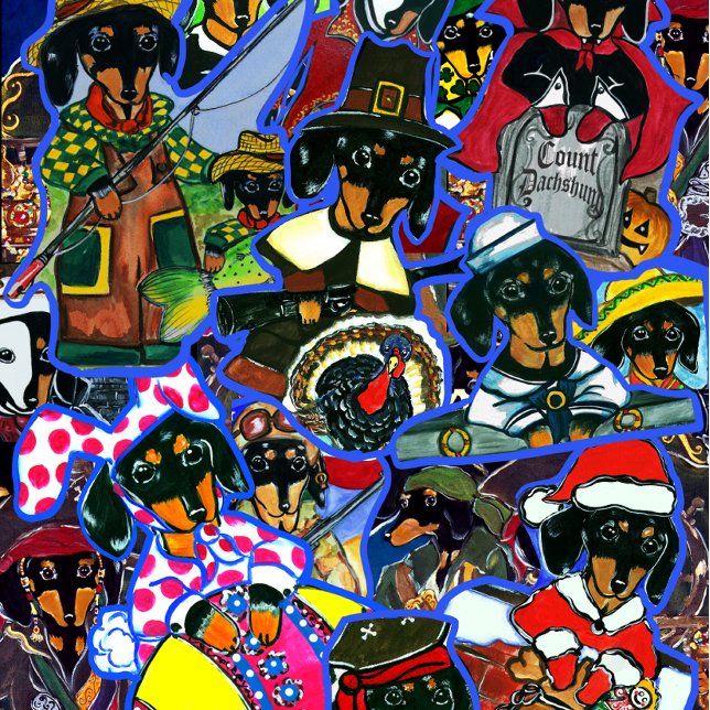 Manta Dachshund Dibujos Animados (Subido por el creador)