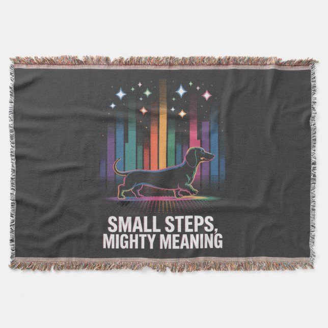 Manta Dachshund Small Steps, Mighty Meaning (Anverso)