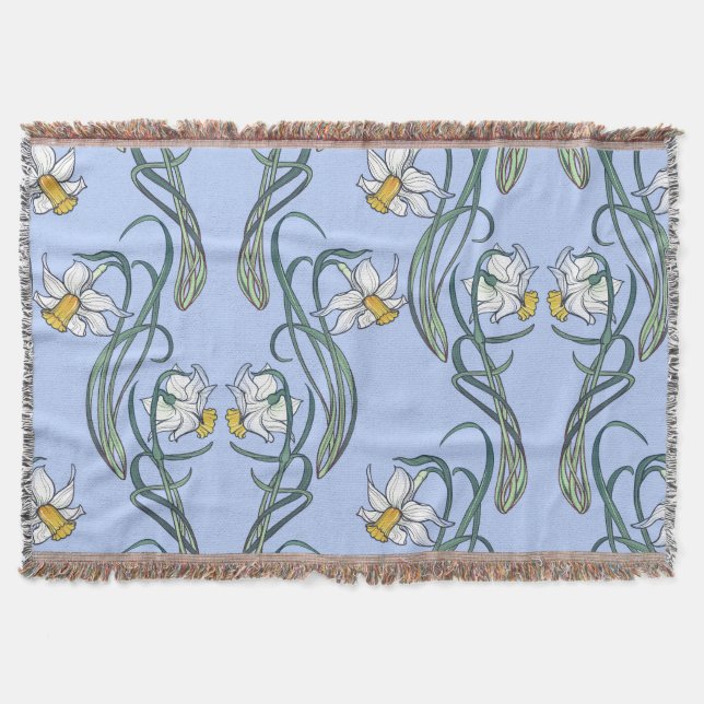 Manta Daffodils Art: la primavera de Nouveau (Anverso)