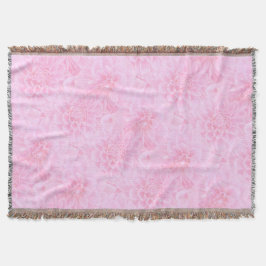 Manta Dahlias En Rosa Suave