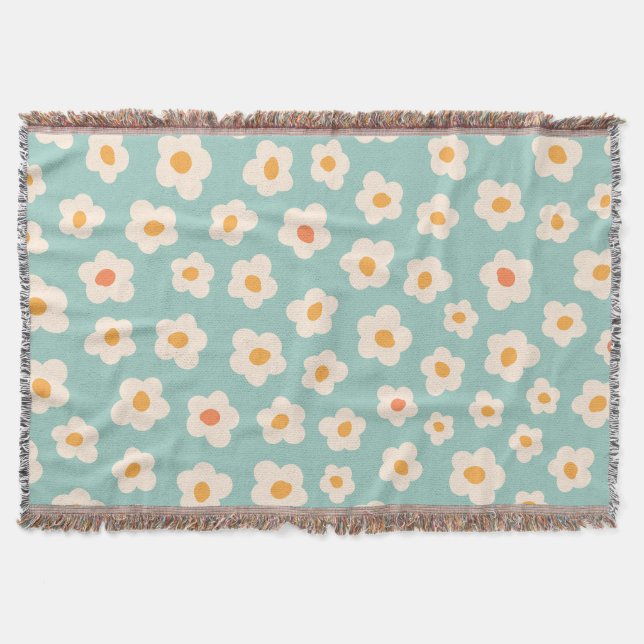 Manta Daisy Fringe Throw Blanket (Anverso)