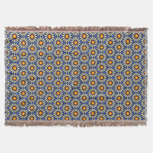 Manta Daisy Mandala Throw Blanket (Anverso)