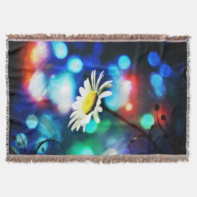 Manta Daisy Pop Art Throw Blanket (Anverso)