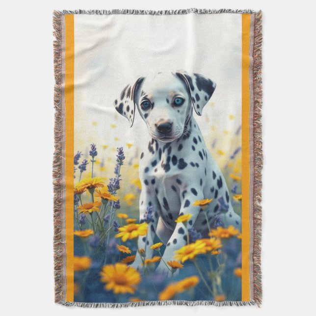 Manta Dalmatian in the flowers (Frente vertical)