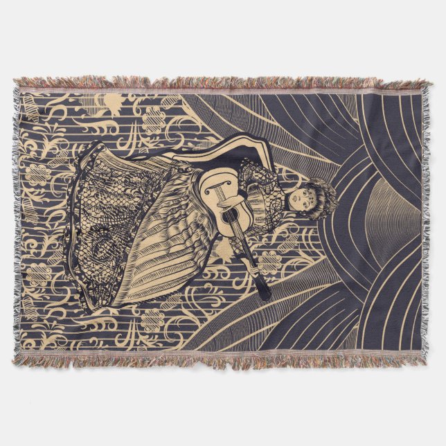 Manta Dama con guitarra (Anverso)
