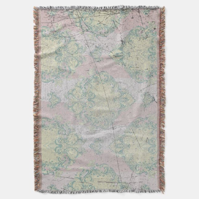 Manta Damask Grunge Elegance (Frente vertical)
