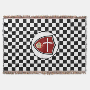 Manta Danish flag-coat arms throw blanket