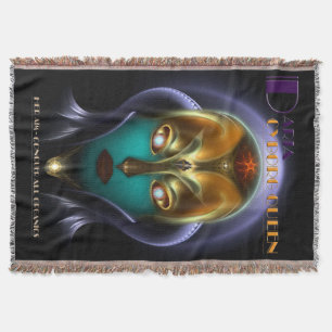 Manta Daria Cyborg Queen Throw Blanket