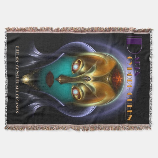 Manta Daria Cyborg Queen Throw Blanket (Anverso)
