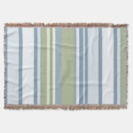 Manta Dark Pastel Blue and Spring Rain Stripes