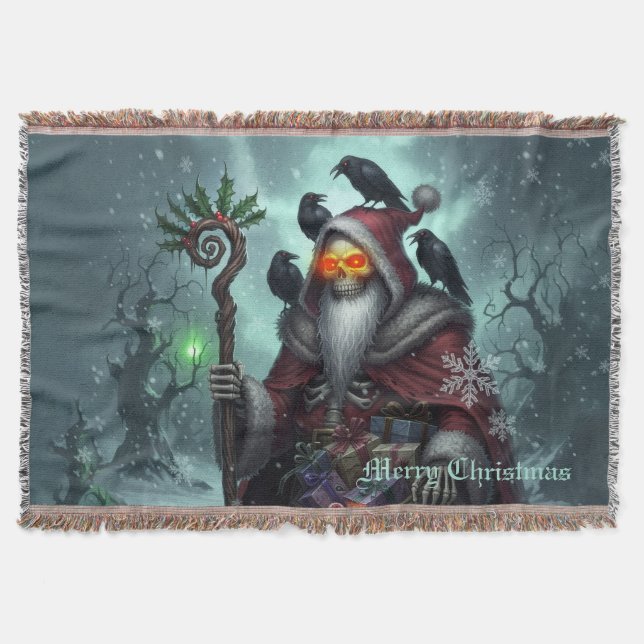 Manta Dark Santa of Shadows – Gothic Christmas Skeleton  (Anverso)