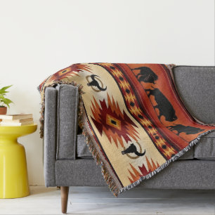 Manta de acento indígena nativo americano