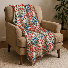 Manta de aguaflor silvestre amapola margarita