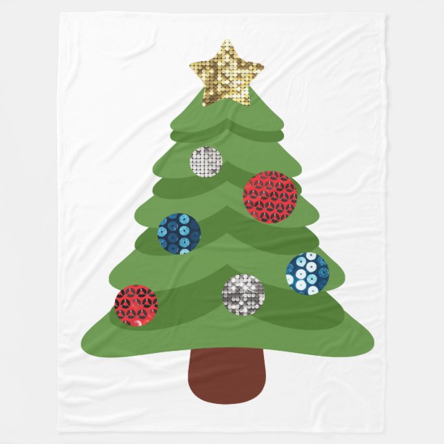manta de árbol de navidad de emoji (Anverso)