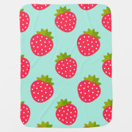 Manta de bebé fresas azules