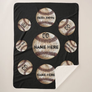 Manta de béisbol de Sherpa de felpa acogedora, per