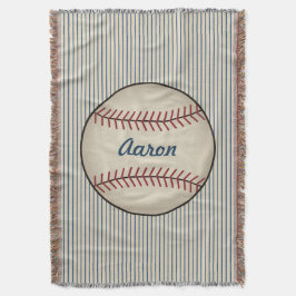 Manta de béisbol deportiva vintage personalizada r