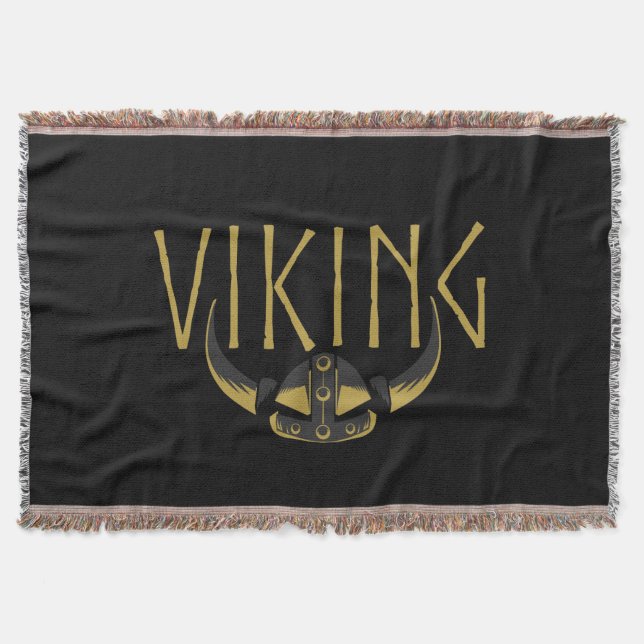 Manta de casco de vikingo con cuernos (Anverso)