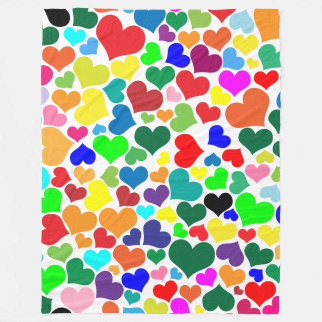 manta de corazones de arco iris valentino (Anverso)