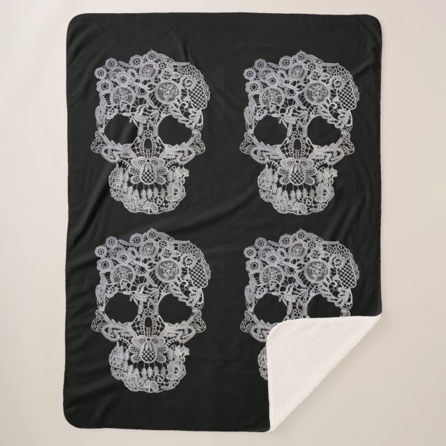 Manta de cráneo crochet (Anverso)